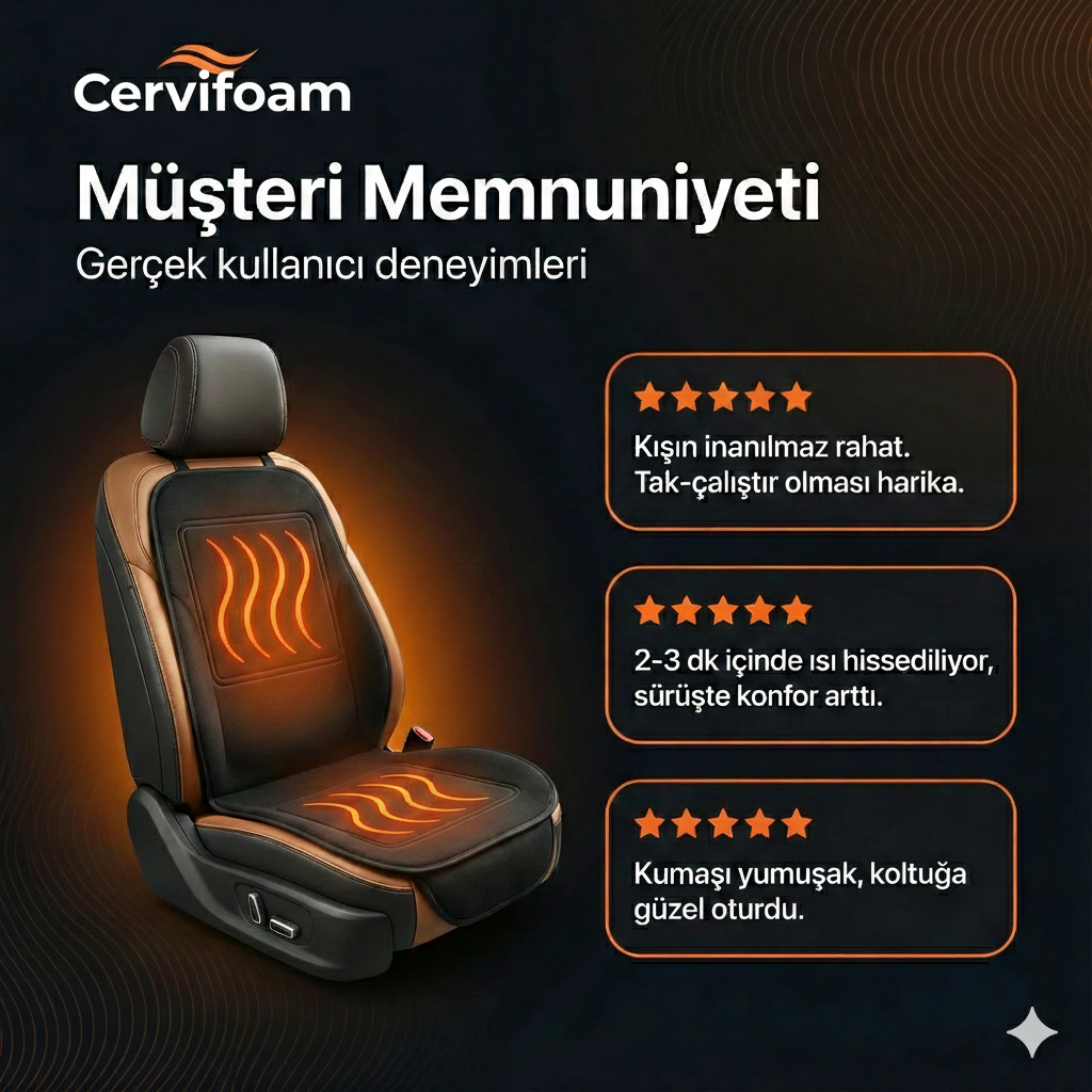 Cervifoam Araç Oto Koltuk Isıtıcı